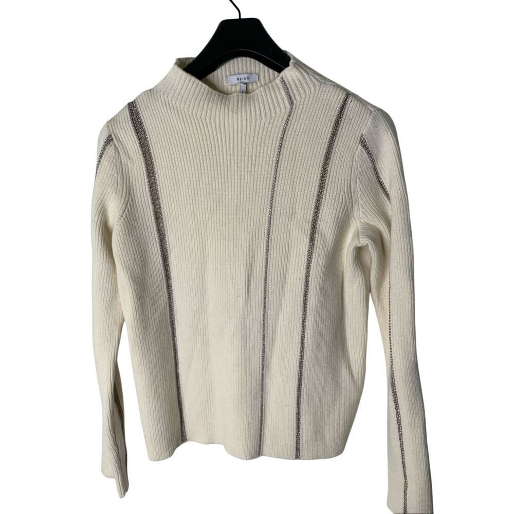Reiss cotton wool blend sweater women's size medium